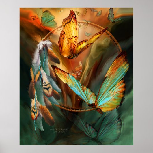 Geest van de vlinderkunst Poster/afdruk Poster (Voorkant)