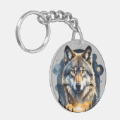 Geest van de Wilde Wolf 2 Sleutelhanger (Voorkant Links)