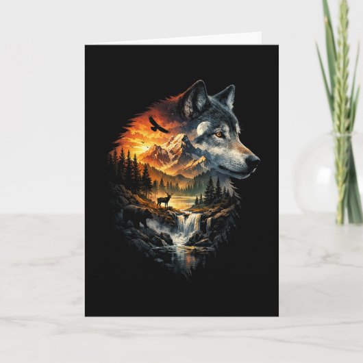 Geest van de Wildernis Feestdagen Kaart (Voorkant)