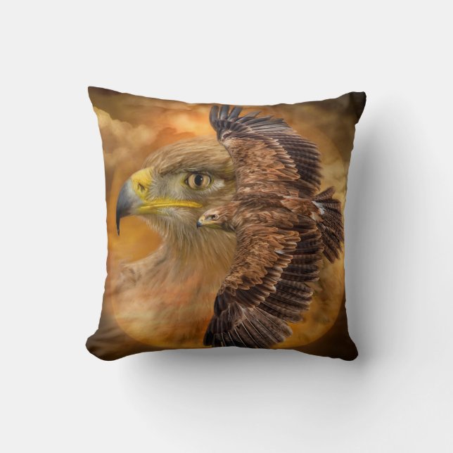 Geest van de Wind Eagle Art Designer Pillow Kussen (Voorkant)