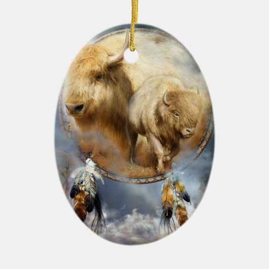 Geest van de witte Buffalo Art Ornament (Voorkant)