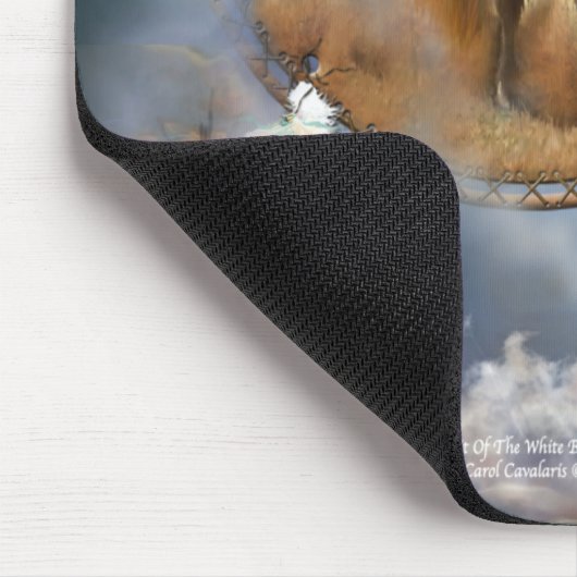 Geest van de witte buffel Mousepad Muismat (Hoek)