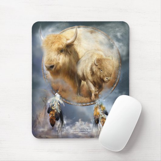 Geest van de witte buffel Mousepad Muismat (Met muis)
