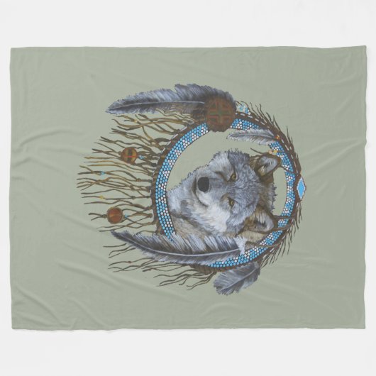 Geest van de Wolf Fleece Deken (Voorkant (Horizontaal))