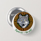 Geest van de Wolf Ronde Button 5,7 Cm (Voorkant /achterkant)