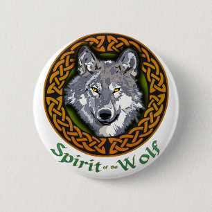 Geest van de Wolf Ronde Button 5,7 Cm