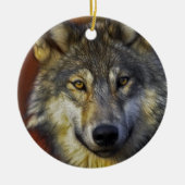 Geest van de Wolf - Theriaanse wolf foto geschenke Keramisch Ornament (Voorkant)