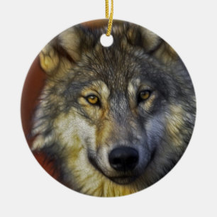 Geest van de Wolf - Theriaanse wolf foto geschenke Keramisch Ornament