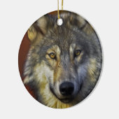 Geest van de Wolf - Theriaanse wolf foto geschenke Keramisch Ornament (Links)