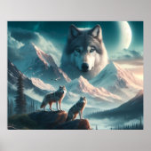 Geest van de wolven AI-kunstposter Poster (Voorkant)