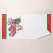 Geest van een landelijke kerstboomstructuur badhanddoek (Badhanddoek)