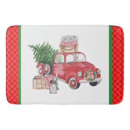 Geest van een landelijke kerstboomstructuur badmat