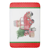 Geest van een landelijke kerstboomstructuur badmat (Voorkant Verticaal)