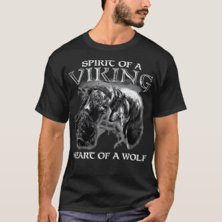 Geest van een Viking hart van een Wolf Viking Wolf T-shirt