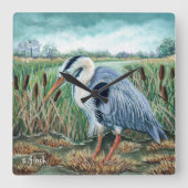 Geest van Heron Vierkante Klok (Voorkant)