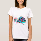 Geest van het 80-jarige t-shirt van het multicyaan (Voorkant)