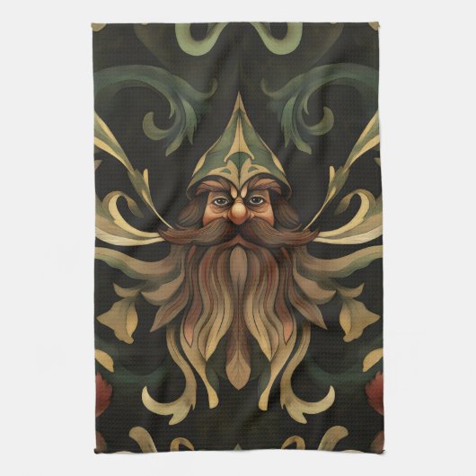 geest van het barokbos theedoek (Verticaal)