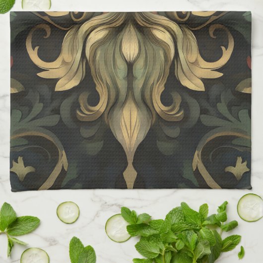 geest van het barokbos theedoek (Gevouwen)