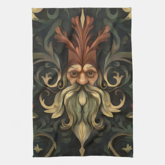 geest van het barokbos theedoek (Verticaal)