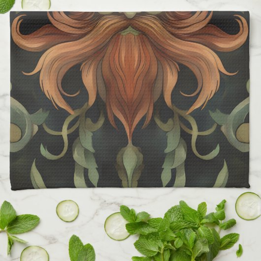 geest van het barokbos theedoek (Gevouwen)