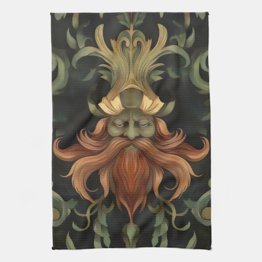 geest van het barokbos theedoek (Verticaal)