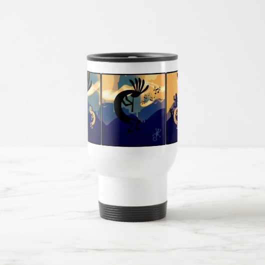 Geest van het Blauwgroen landschap Kokopelli-woest Reisbeker (Center)