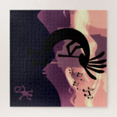 Geest van het landschap Kokopelli Desert Earthtone Legpuzzel (Horizontaal)