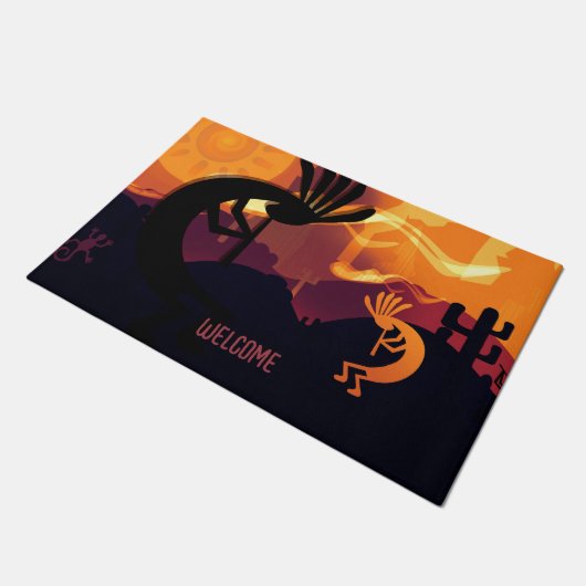 Geest van het landschap Kokopelli-woestijn Deurmat (Schuin)