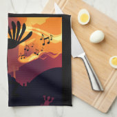 Geest van het landschap Kokopelli-woestijn Theedoek (Quarter Fold)