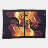 Geest van het landschap Kokopelli-woestijn Theedoek (Horizontaal)