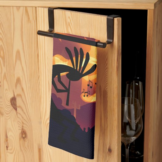 Geest van het landschap Kokopelli-woestijn Theedoek (Derde Gevouwen)