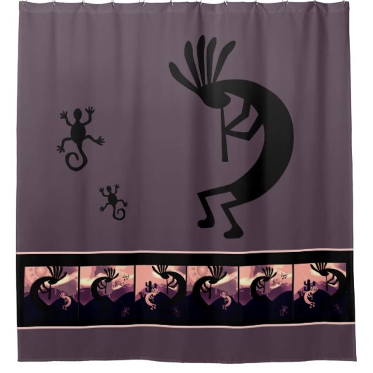 Geest van het landschap van de Kokopelli-woestijn  Douchegordijn (Voorkant)