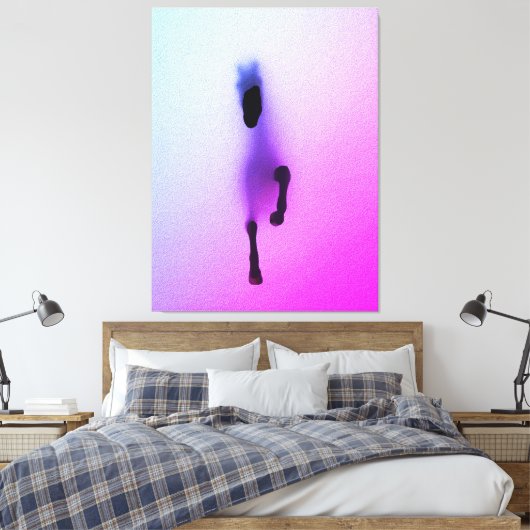 Geest van het Paard – Abstracte Wandkunst Canvas Afdruk (Insitu (Slaapkamer))