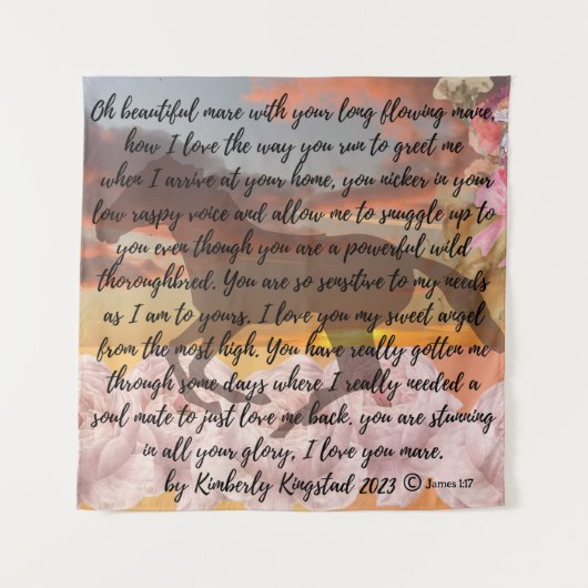 geest van het paardenliefdesgedicht van mij KK Wandkleed (Voorkant)