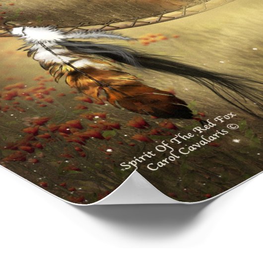 Geest van het Poster van de Rode Fox Kunst/Druk (Hoek)