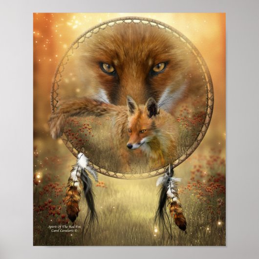 Geest van het Poster van de Rode Fox Kunst/Druk (Voorkant)
