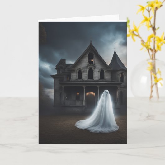Geest van het spookhuis kaart (Gele Bloem)