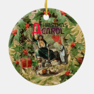 Geest van Kerst Heden Illustratie Scrooge Keramisch Ornament