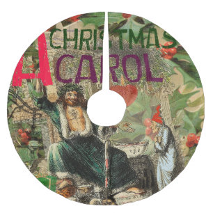 Geest van Kerst Heden Illustratie Scrooge Kerstboom Rok
