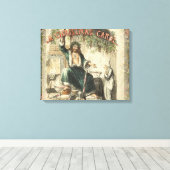 Geest van Kerst Heden Scrooge Canvas Afdruk (Insitu (Houten vloer))