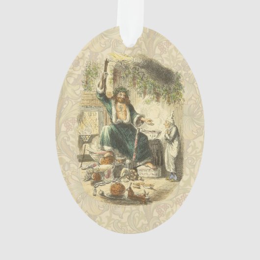 Geest van Kerst Heden Scrooge Ornament (achterkant)