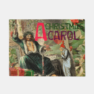 Geest van Kerst Present Illustratie Scrooge Deurmat