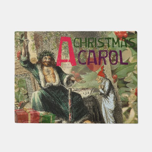 Geest van Kerst Present Illustratie Scrooge Deurmat (Voorkant)