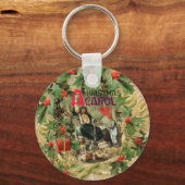 Geest van Kerst Present Illustratie Scrooge Sleutelhanger (Voorkant)