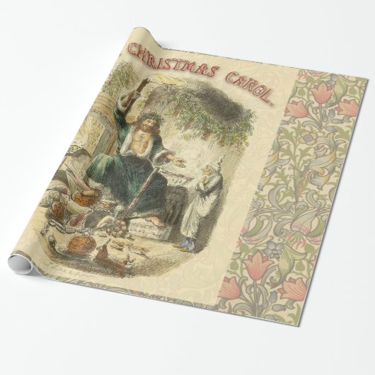 Geest van Kerstmis Heden Scrooge Cadeaupapier (Uitgerold)