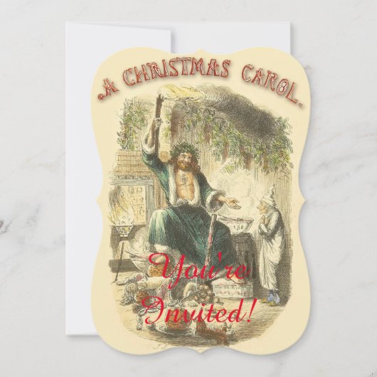 Geest van Kerstmis Heden Scrooge Kaart (Voorkant)