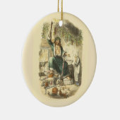 Geest van Kerstmis Heden Scrooge Keramisch Ornament (Rechts)