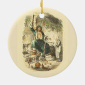 Geest van Kerstmis Heden Scrooge Keramisch Ornament (Achterkant)