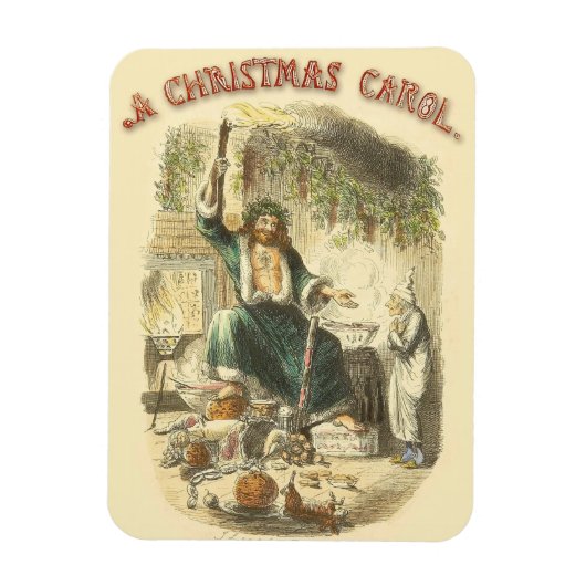 Geest van Kerstmis Heden Scrooge Magneet (Verticaal)