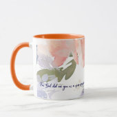 Geest van kracht aquarel bloemendecor christelijk mok (Links)